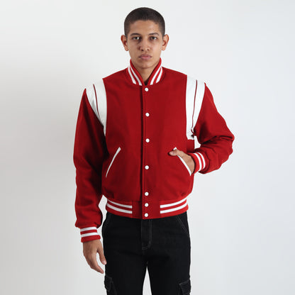 The Mascot Red Varsity Jacket