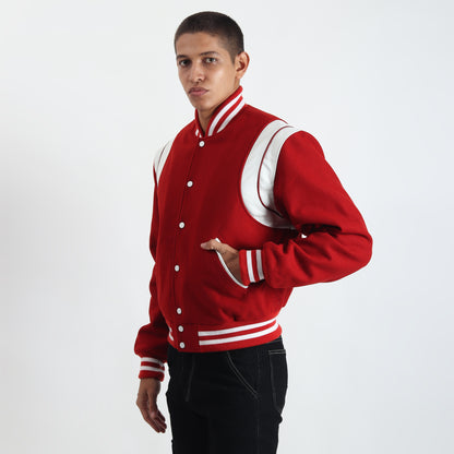 The Mascot Red Varsity Jacket