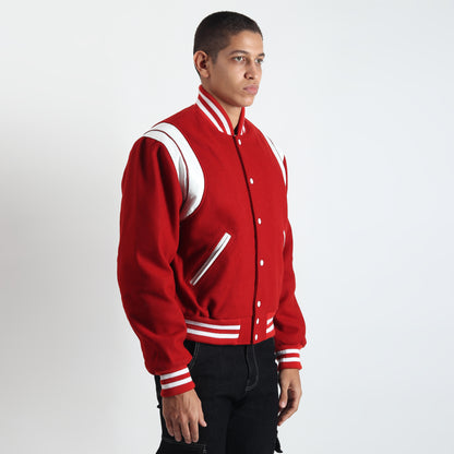 The Mascot Red Varsity Jacket