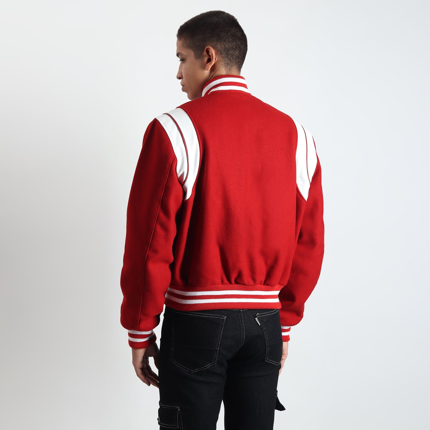 The Mascot Red Varsity Jacket