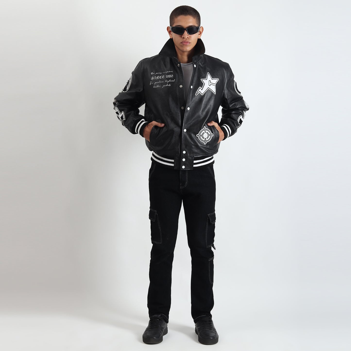 The Stellar Shield Leather Jacket