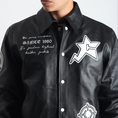 The Stellar Shield Leather Jacket